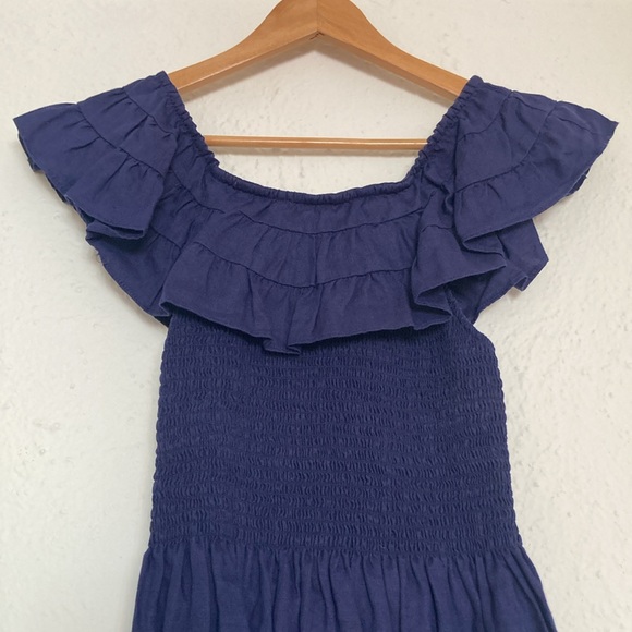 Hill House Navy Midi Dress - Picture 2 of 3